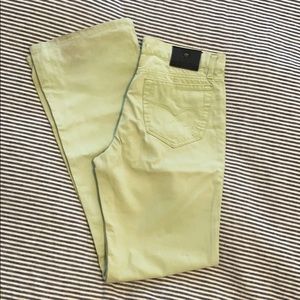 Versace pale green bell bottoms